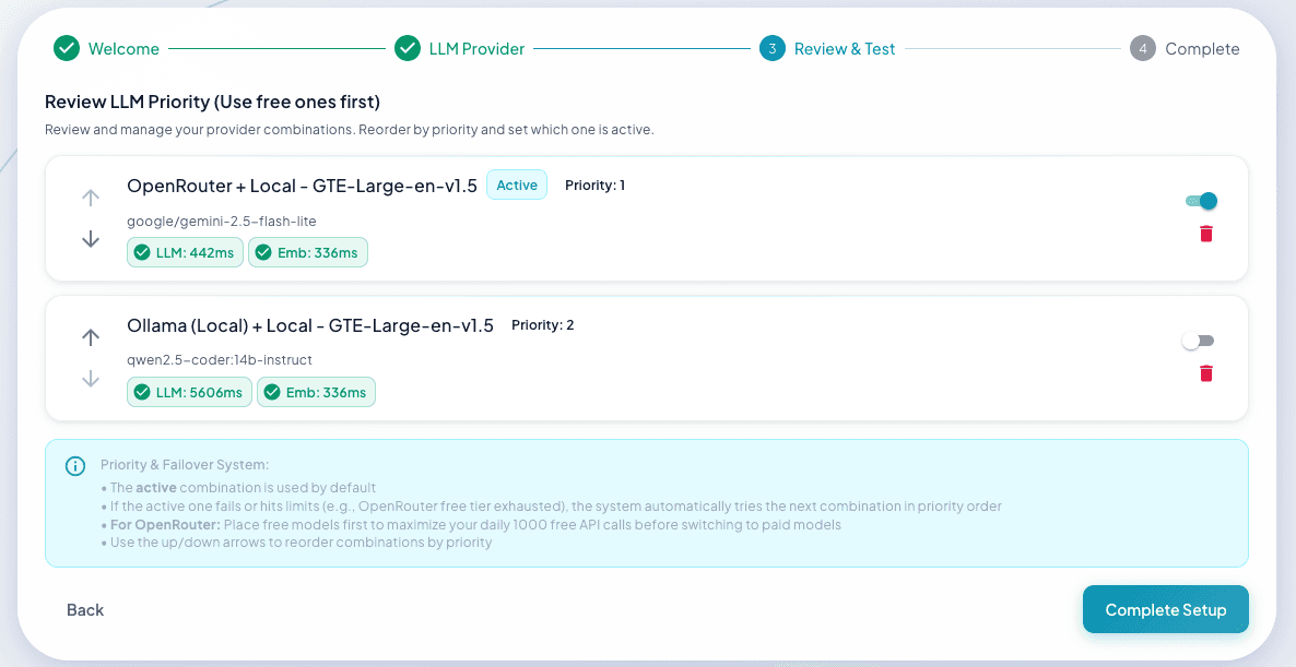 Configure provider priority for automatic failover